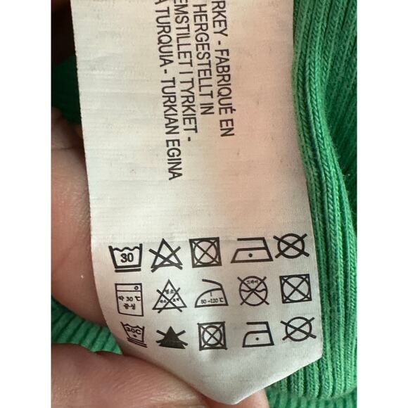 Zara lime green short sleeve mini dress size Large - Picture 5 of 11